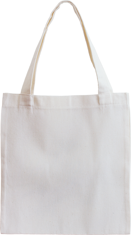 white fabric bag isolated with clipping path for mockup
